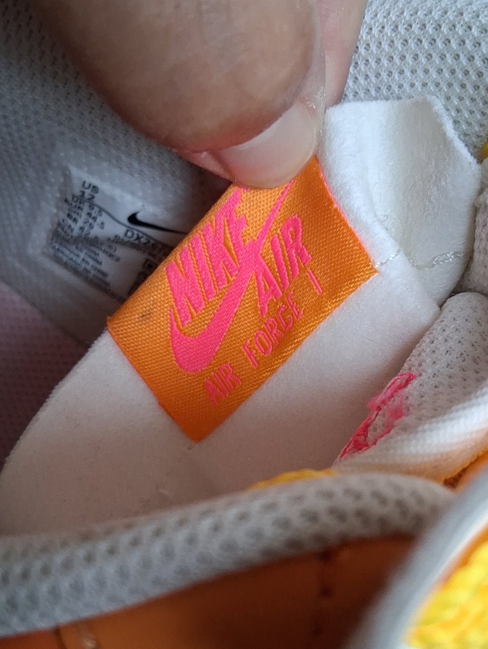 Nike Air Force 1 Fontanka Vibrant Yellow Orange Pink Sneakers Women's Size 12 - Picture 5 of 12